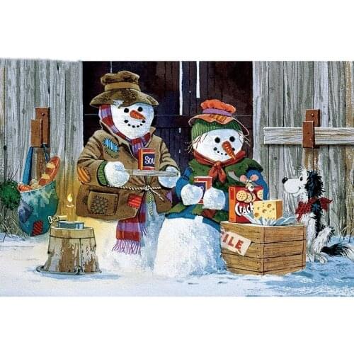 New Diamond Mosaic 3D Cross Stitch Kits "Christmas Snowman" 5D Diamond Embroidery Gift Full Diamond Painting Home Decor BY1082