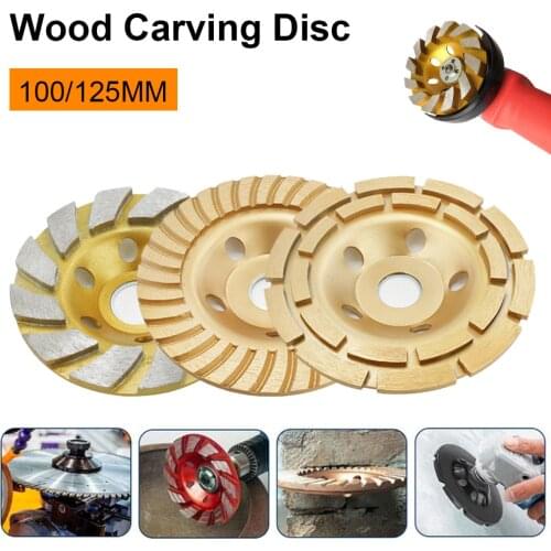 Diamond Grinding Wheel Disc Wood Carving Disc Bowl Shape Grinding Cup Concrete Granite Stone Ceramic Cutting Disc 100/125mm