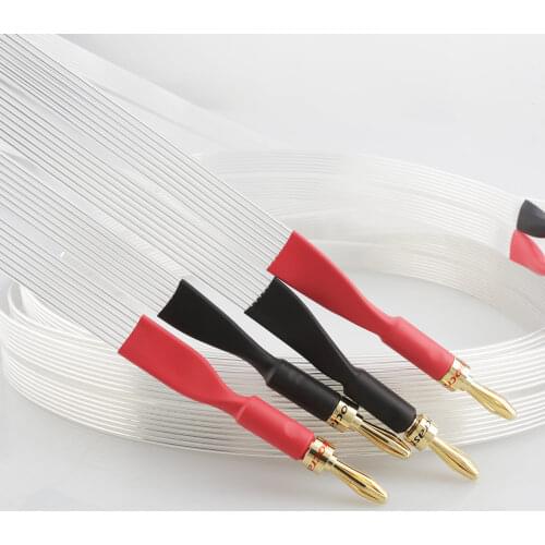 Audiocrast FC01 Hi-End Audio speaker cable OCC Silver Plated 24K Gold Plated Banana Plug HIFI Fever Loudspeaker Cable
