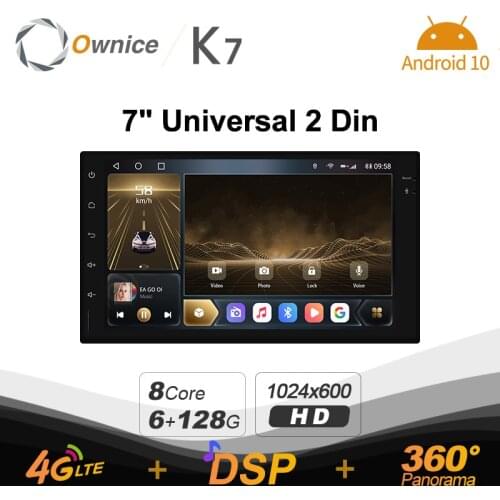 Ownice K7 6G Ram 128G Rom Ownice Android 10.0 Car Radior Universal 2 Din for Nissan VW GPS Toyota 4G LTE auto radio 360 SPDIF