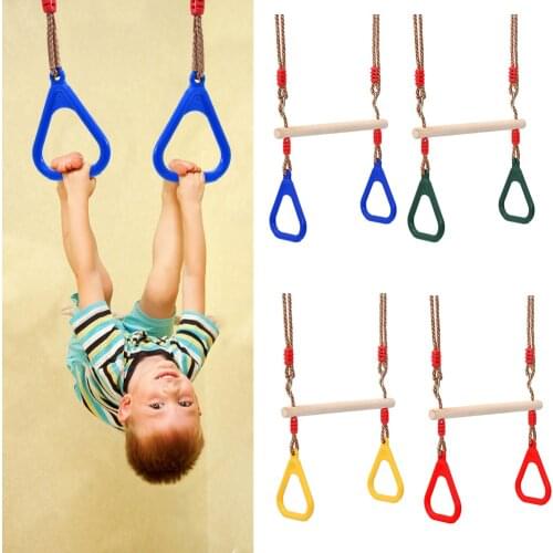 Children Swing Rings Fitness Hanging Accessories Adults Kids Sports Toys Exercise Indoor Adjustable Handshake Baby Fitness Ring