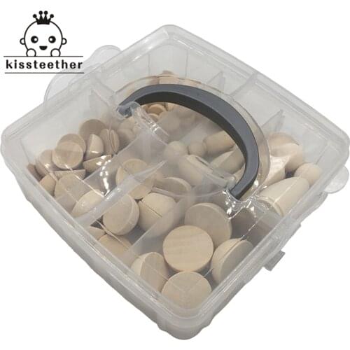 DIY Baby Teether Nursing Boxed Half ball Wood Bead Unfinished Round Wooden Cabochon Beads/Wooden People/Semicircle ball For Wood