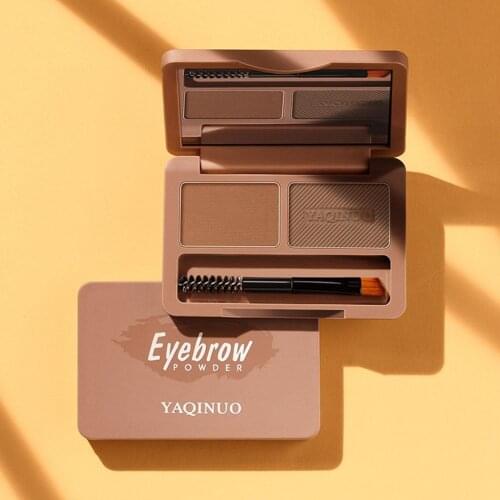 Double Color Eyebrow Powder Professional Makeup Palette Eyebrow Stamp Eye Brow Enhancers Eye Brows Shadow Make Up Brow Powder