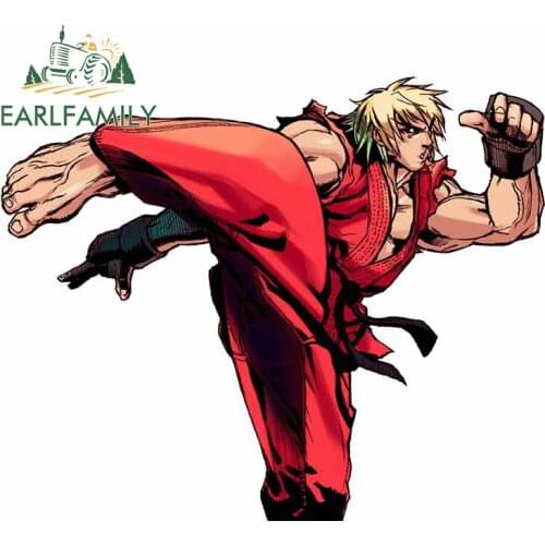 EARLFAMILY 13cm x 10.5cm for Ken Master Anime Personality Decal Graphics Laptop Occlusion Scratch Window Trunk Car Stickers