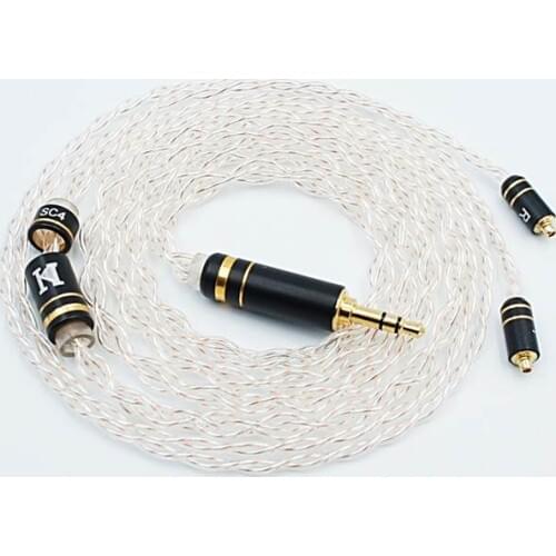 ISN Audio SC4 4 Shares 12 Cores Pure Silver & Single Crystal Copper Mixed HiFi Audiophile IEM cable
