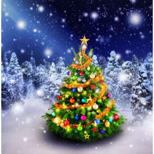 Meian 2021 Cross Stitch Embroidery Kits 11ct Christmas Tree Cotton Thread Painting Diy Needlework Dmc New Year Home Christmas