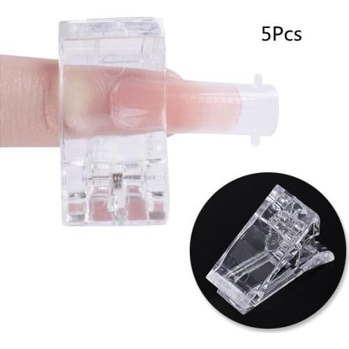 Acrylic Transparent Nail Tips Clip Set for Quick Building Mold Finger Nail Extension All For Manicure DIY Nail Art Building Tool