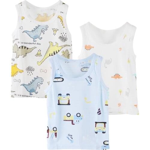 Baby Underwear Vests 3pcs Newborn T-Shirts Sleeveless Toddler Sleep Tanks Kids Casual Undershirt Summer Boy Girl Breathable Tops