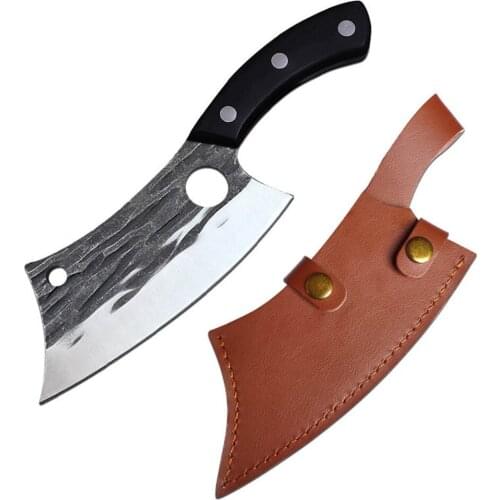 Stainless Steel Fishing Knife Kitchen Boning Knife Handmade Meat Cleaver Outdoor Cooking Cutter Butcher Knife With Knife Cover