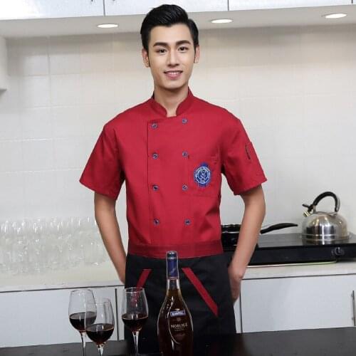 Chef Wear Short Sleeved Adult Kitchen Chef Uniform Male Fashionable Unisex Chefs Uniform,Chef Top Jackets Work Wear B-6081