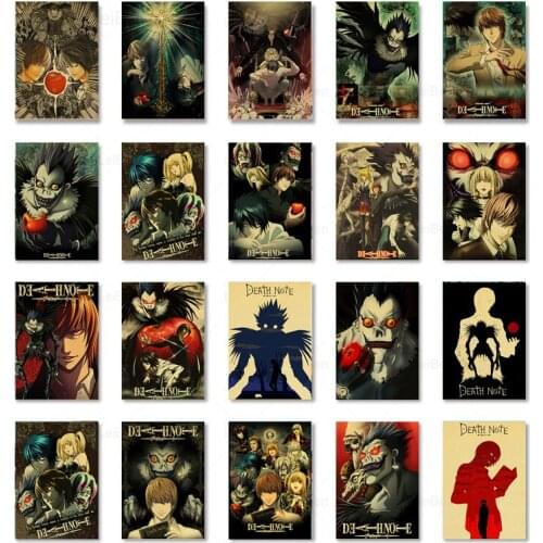 DEATH NOTE Classic Anime Posters And Prints Japanese Animation Canvas Painting HD Wall Art Pictures Coffee House Home Decoration