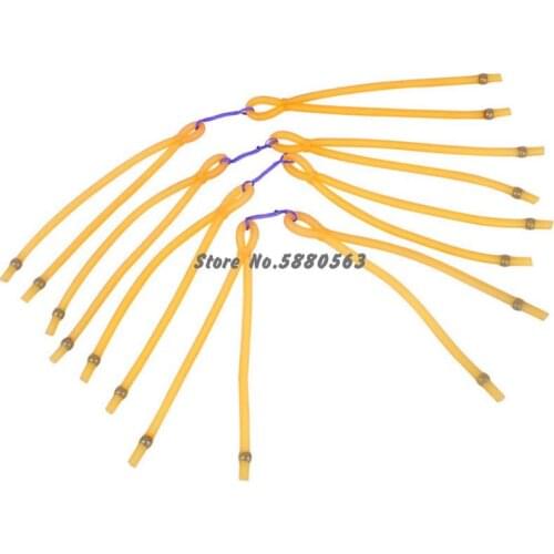 10pcs/set Card Ball Fishing Rubber Band Shooting Fish Slingshot Elastic High Quality Powerful Shooting Fish Rubber Tube