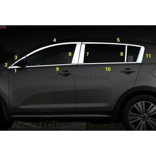 Roestvrij Staal Autoruit Decoratie Strip Lichaamsversiering Strip Scratch Bescherming For Kia Sportage R 2011-2017 Car styling