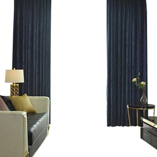 Thickened Cashmere Curtain Windproof Warm Pure Color Double-sided Cashmere Curtains for Living Room and For Bedroom