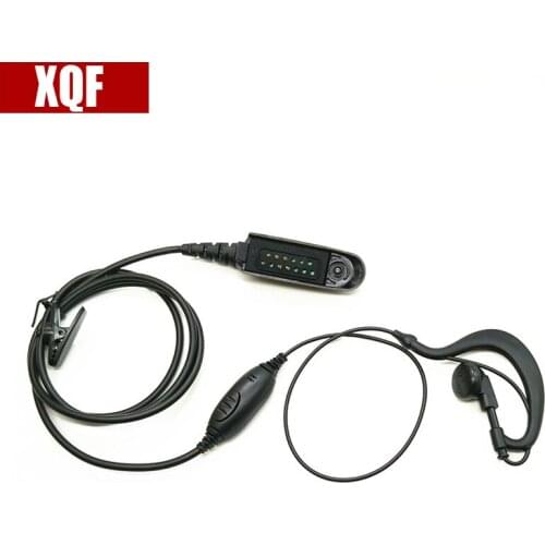 XQF New M4 PTT VOX MIC Earpiece for Motorola Radio HT750 HT1250 GP328 GP329 GP340 GP380 MTX850 PRO5150 Black