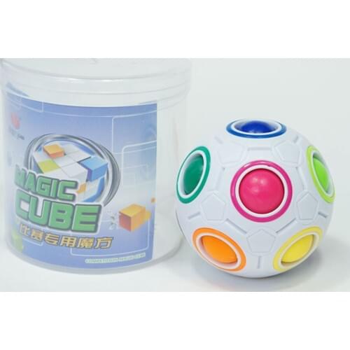 YJ Rainbow Spherical Magic ball Cube Toys Novelty Rainbow Ball Football Puzzle Cubes Learning Educational Toys For Children Kids