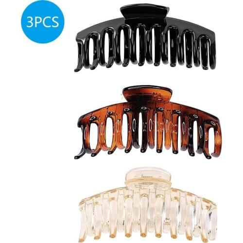 Hair Clips For Thick Hair Plastic Non-slip Hair Clips Strong Fixed Hair Clips Ladies Styling Accessories