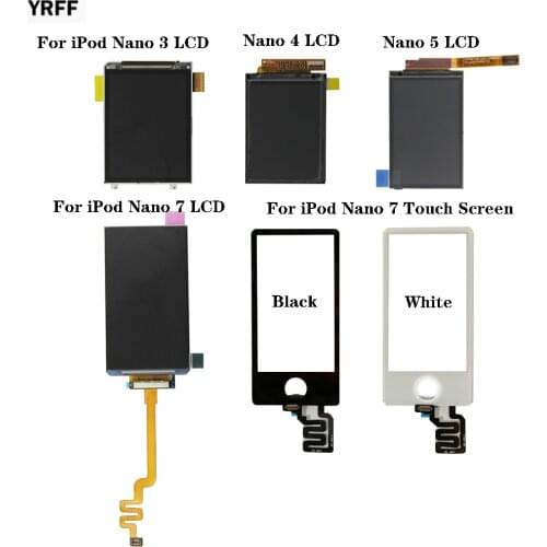 LCD Display For iPod Nano 3 4 5 7 7th Gen LCD Digitizer Assembly LCDs Touch Screen Sensor For ipod Nano 7 7th GenTouch Screen