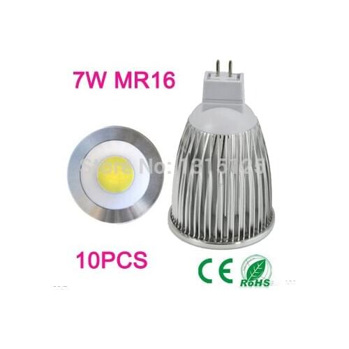 10PCS/lot MR16 COB Warm White spotlight , 7W 3000K/4000K/6000K lighting bulb lamp replace the 85w Halogen lamp + free shipping