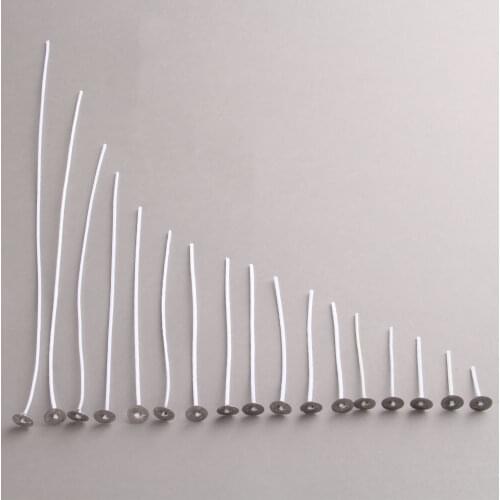 100Pcs 2.5MM-30cm Candle Wicks Cotton Core Pre Waxed with Sustainers for Candle DIY Making 17 Sizes Choose Diameter-2mm