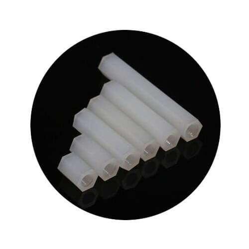 100Pcs Female Hexagonal Nylon Internal Screws Through Hole Pillars Column Nuts M3*5/6/7/8/9/10mm