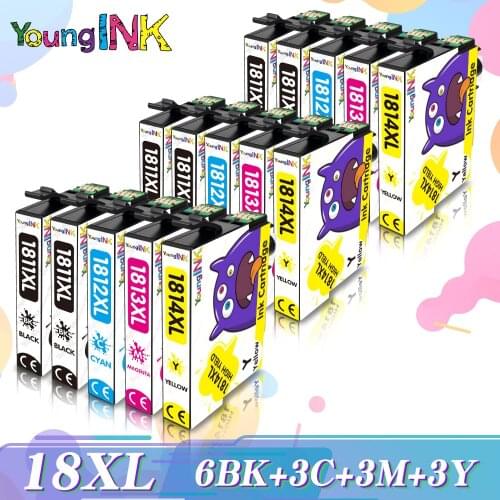 15Pack 18XL Compatible Ink Cartridges Replacement for Epson 18XL for Epson XP-322 XP-215 XP-205 XP-225 printer ink cartridges