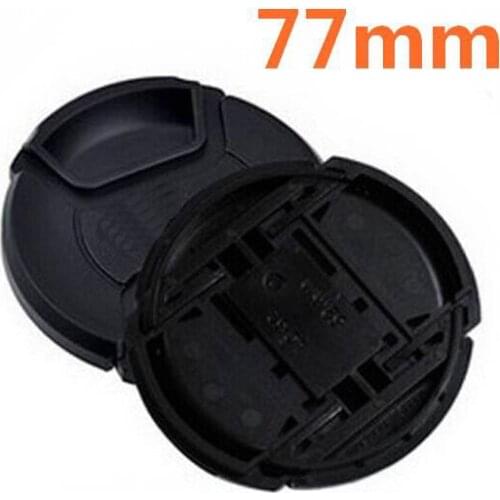 30pcs/lot 77mm center pinch Snap-on cap cover LOGO for canon 77mm Lens
