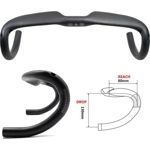 No logo Full Carbon Fiber Bicycle Handlebar Road Bicycle Handlebar Stem Handle playing UD Matt Carbon Handlebar Free delivery