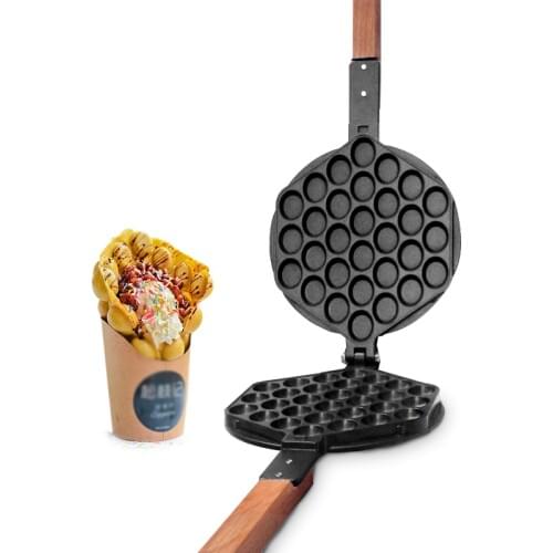 Household Eggette Mold Machine Commercial Gas Non-stick Eggette Plate Machine Including 10 Eggette Bags