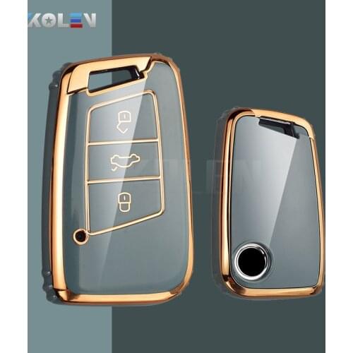 TPU Car Remote Key Case Cover Shell Fob For VW Volkswagen Passat B8 Tiguan Magotan Golf For Skoda Kodiaq Superb A7 Accessories