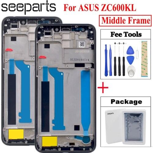 Black/White For Asus Zenfone 5 Lite ZC600KL Middle Frame Bezel Middle Replacement Parts For ASUS ZC600KL Middle Frame