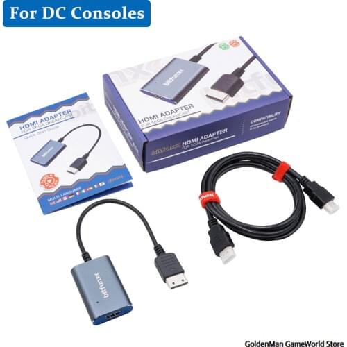 Newest HDMI Adapter for SEGA All Dreamcast Video Game High Definition HD Supports Display Modes NTSC 480i, 480p, PAL 576i