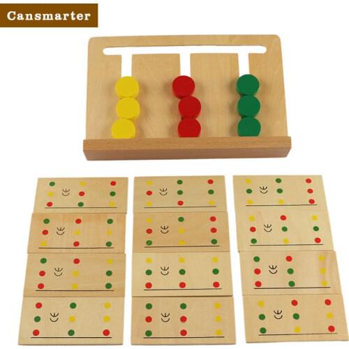 3 Colors Game Montessori Educational Math Toys Number Training Brain Teaser Children Materials Wood Toy Preschool Home