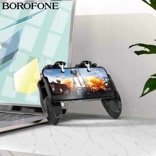BOROFONE Six Finger Game Controller Cooling Gamepad For Pubg Trigger Shooter Joystick Gamepad for IOS Android Mobile Phone