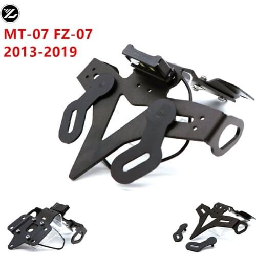 For Yamaha MT07 FZ-07 2013-2019 License Number Plate Frame Holder Bracket MT 07 LED Light Motorcycle Tail Tidy Fender Eliminator