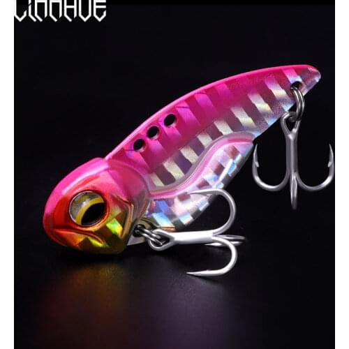 LINNHUE 1pcs Fishing Lure Metal VIB Blade Bait 7g 10g 16g 20g 3D Eyes Laser Hard Bite VIB Bass Spoon Spinner Sinking Bite Tackle