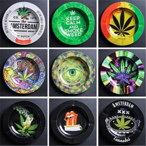 Metal Ashtray Home Party Bar Decoration Ash Holder For Gift Cigarette Smoking Accessory Home Ashtray Boyfriend Gift