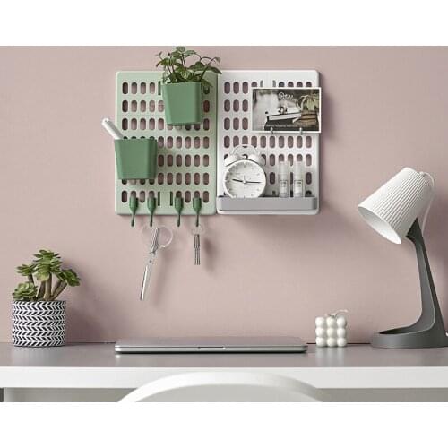Pegboard Wall Shelves Mounted Organizer for Decoration No Drilling Easy Assembly SCVD889