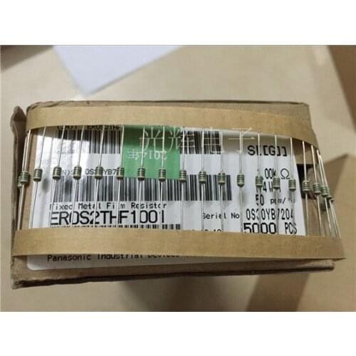 Original new 100% metal film precision color ring thick copper foot resistance EROS2THF1001F 1/8W 1K 1% (Inductor)