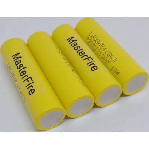 MasterFire 4pcs/lot HE4 18650 2500mah 3.7V 35A High Drain Rechargeable Battery Lithium Batteries For Flashlights Power Tools