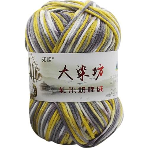 Yarn Knitting Crochet Thread Wool Hand Sale 50g Milk Cotton Knitwear lanas para tejer envio gratis Wholesale Free Shipping 2