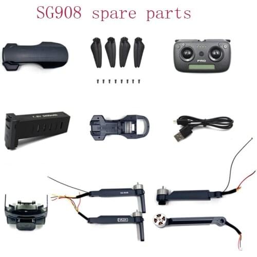 SG908 SG-908 Remote Control UAV Parts Shell Blade Arm Charging Cable Remote Control Lens Cover