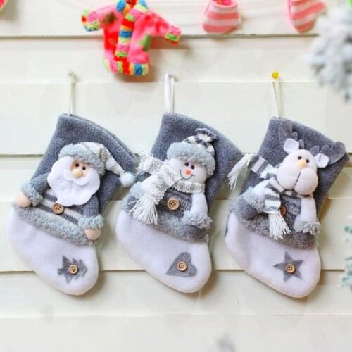 Christmas Socks Gift Bag Ornaments Cute Creative Santa Gift Bag Holiday Fashion New Christmas Supplies Decoration
