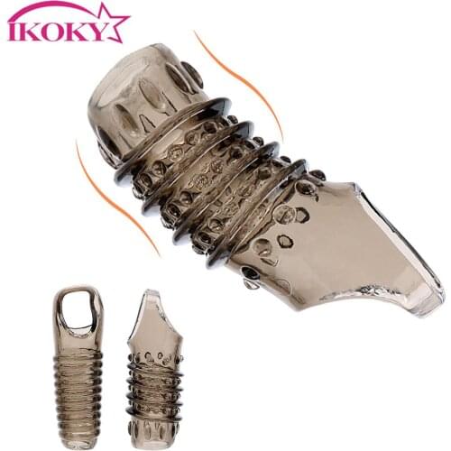 Silicone Strapon Penis Ring Cock Enlargement Sex Toys for Men Dick Sleeve Extender Couple Tool Dildo Machine Erotic Sextoys Shop