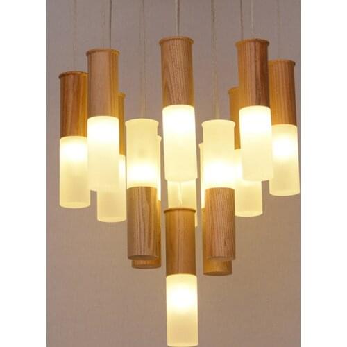 Modern wood deside Designer DIY Ceiling Chandelier led light sconce fixture for living room bedroom home decoration