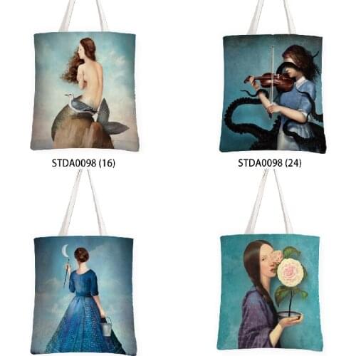 Oil painting beautiful woman Things for the home Bag in the maternity hospital Handbag Female bag closet organizer Pouch travel