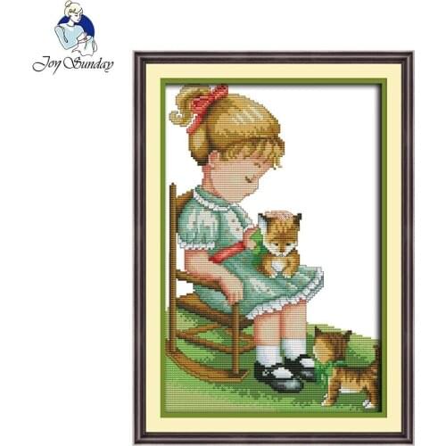 Joy Sunday Go home stitching patterns Chinese cross stitch color chart Embroidery kits for home decoration