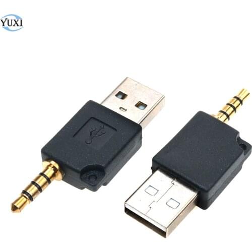 YuXi 1pc USB 2.0 Male To 3.5mm Audio Converter Adapter For Ipod MP3 MP4 Notebook Gold-plated Charger Data Transmssion Adaptor