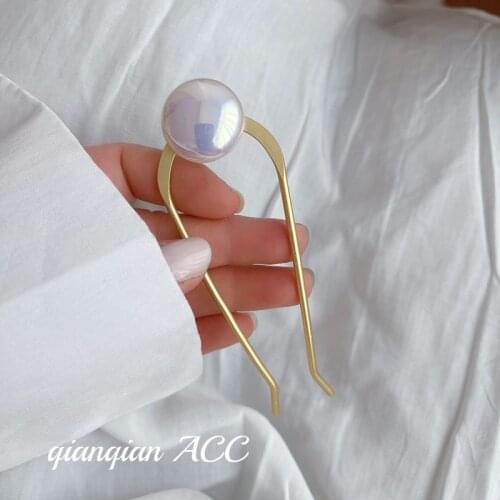 Korean Style Fashion Silver Pearl Women Girls Hairpin Hair Accessories Women Retro Simplicity Headwear Hairclip Haircut Artifact