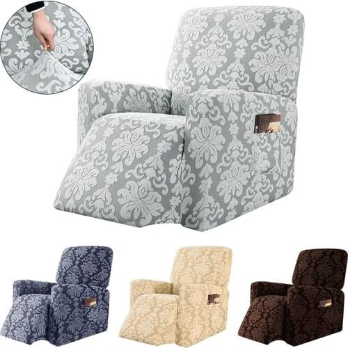 Jacquard Recliner Sofa Chair Cover Elastic Armchair Slipcover All-inclusive Relax Armchair Cover Massage Sofa Cover
